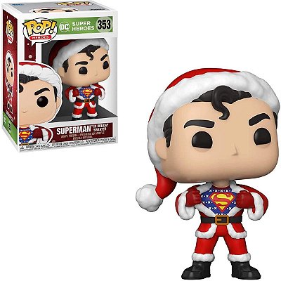 Funko Pop Dc Super Heroes 353 Superman in Holiday Sweater