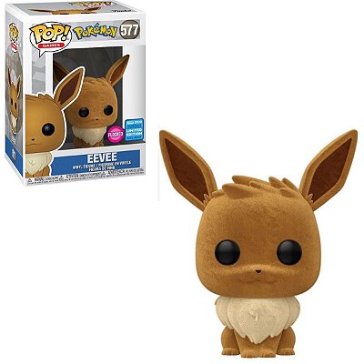 Funko Pop Pokemon 577 Eevee Flocked Limited Edition