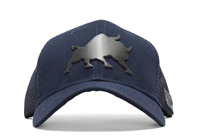 Boné Trucker Azul Marinho Barcelona Design