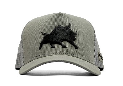Boné Trucker Cinza Claro Barcelona Design