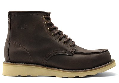 Bota Masculina Moc Toe Cano Médio Couro Castanho Barcelona Design | American Bull
