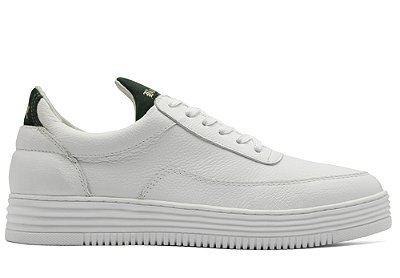 Tênis Couro Branco E Verde Barcelona Design | Urban Bull