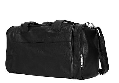 Mala De Viagem Em Couro Preto Barcelona Design