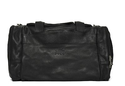 Mala De Viagem Em Couro Preto Barcelona Design