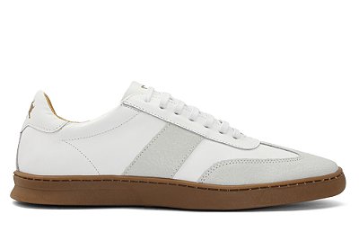 Tênis Casual Couro Branco Collab Barcelona | Krahen Bull