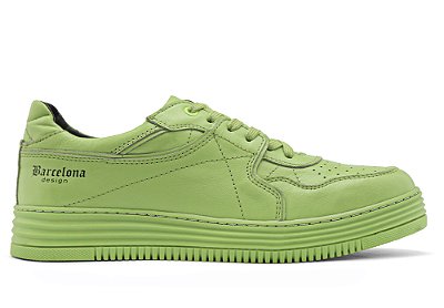 Tênis Casual Couro verde Barcelona Design | PARK