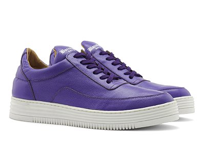 Tênis Masculino Couro Roxo Barcelona Design | Urban Bull