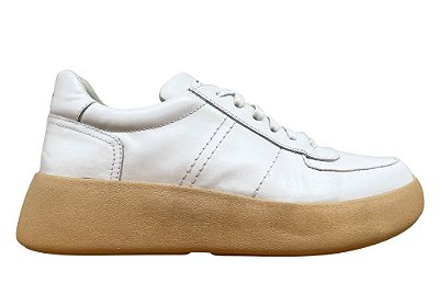 Tênis Masculino Couro Branco Barcelona Design | High Bull