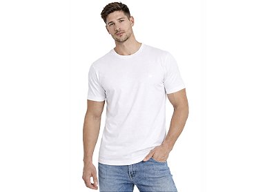 Camiseta Algodão Egípcio Branca Barcelona Design
