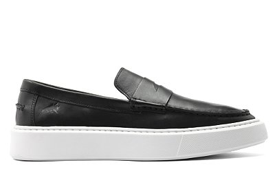 Tênis Loafer Couro Preto Barcelona Design