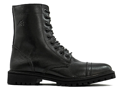 Bota Cano Alto Couro Preto Barcelona Design - Tam 33 ao 36 | Bull Walk