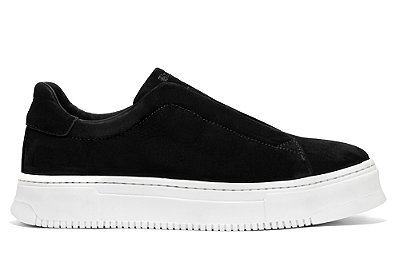 Tênis Casual Couro Preto Nobuck Barcelona Design | Easy Bull