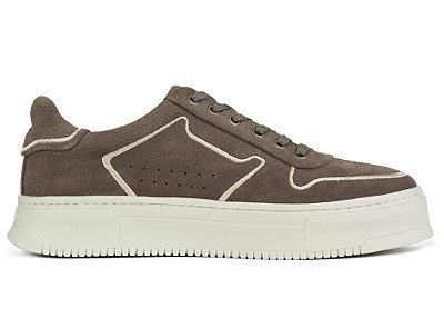 Tênis Casual Couro Camurça Capuccino Barcelona Design | Line Bull