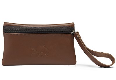 Necessaire Utilitária Em Couro Marrom Barcelona Design