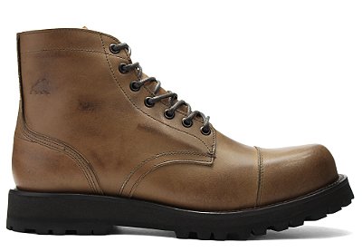 Bota Cano Médio Couro Conhaque Barcelona Design | Iron Bull