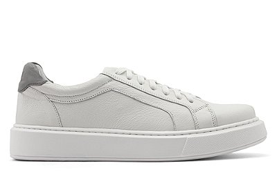 Tênis Casual Couro Branco | New Viena