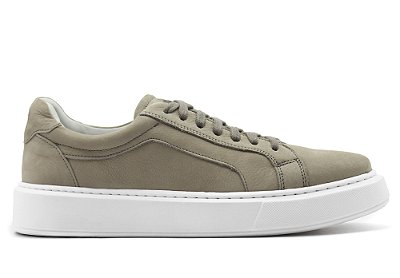 Tênis Casual Couro Cinza Barcelona Design | New Viena