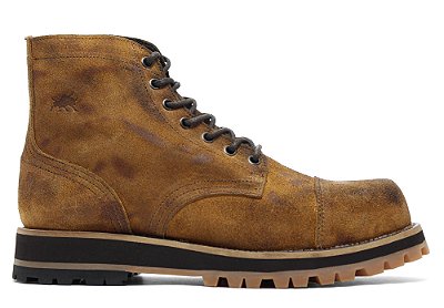 Bota Cano Médio Couro Marrom Estonado - Iron Bull