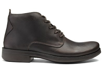 Bota Masculina Cano Curto Couro Café Barcelona Design | First Bull