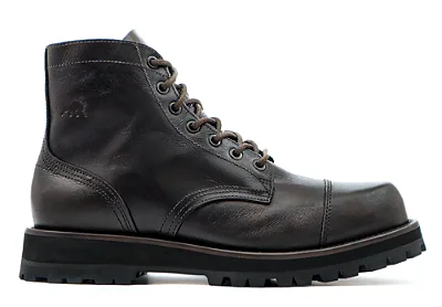 Bota Cano Médio Couro Café Barcelona Design | Iron Bull