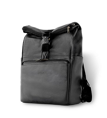 Mochila Masculina Speciale – Couro Legítimo Rolltop com Bolsa Removível