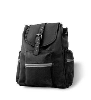 Mochila de Couro Masculina Estilo Saco Maiorca – Artesanal, com 3 Bolsos Externos