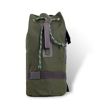 Mochila Cargo Redonda 28L de academia em Couro legítimo e Lona