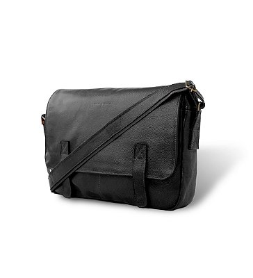 Bolsa Carteiro Postino em Couro Legítimo para Notebook e Tablet