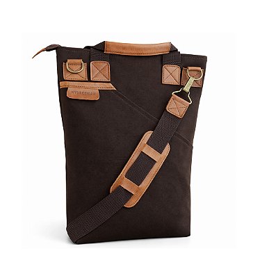 Bolsa Carteiro Minio para Notebook Lona Premium e Couro