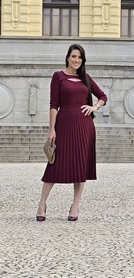 Blusa Marsala com Fenda