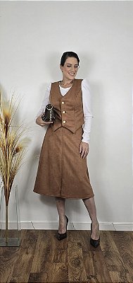Colete Suede Caramelo