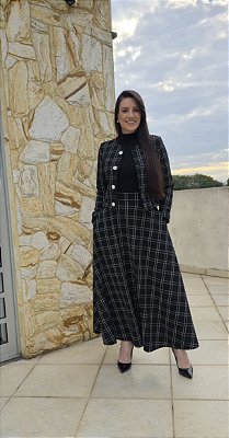 Saia Longa Xadrez Grid