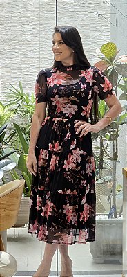 Vestido Midi Floral Romantic