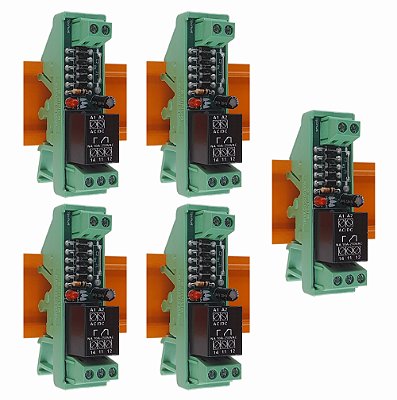 Relé Acoplador interface 100pc AA1R - 1 contato reversível - 15A