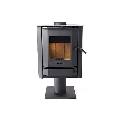 Calefator a Lenha / Oslo / Preto / Dupla Combustão