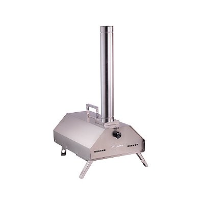 Mini Forno de Pizza / A Lenha / Inox Escovado / Portátil