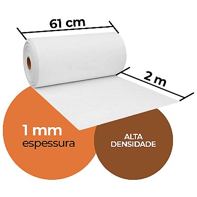 Papel Fibra-Cerâmica / Isolamento Térmico / 200 X 61 cm / 1 mm