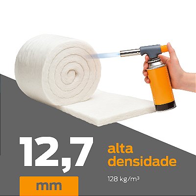 Manta Fibra-Cerâmica / Isolamento Térmico / Alta Densidade / 1 m / 12,7 mm
