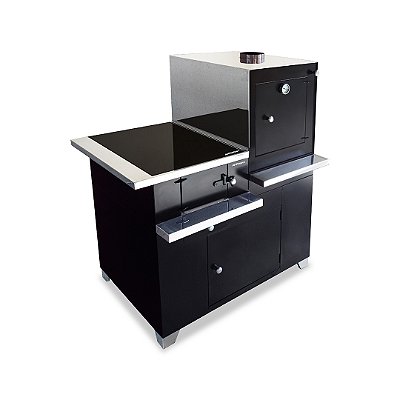 Fogão a Lenha Compacto / Chapa Vitrocerâmica / Direito