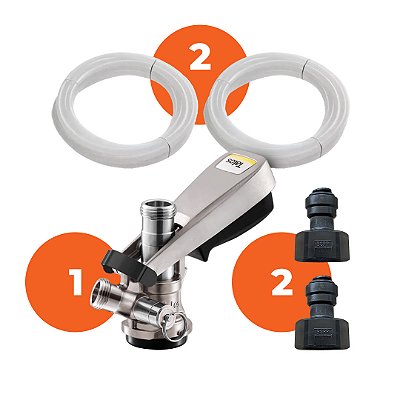 Kit de Extração Minia — Válvula Extratora + 2 Conectores + 2 Mangueiras