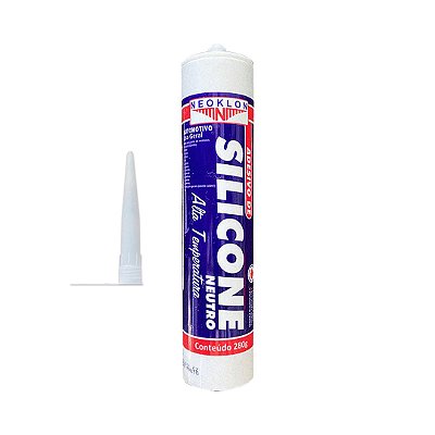Tubo Silicone Neutro / Alta Temperatura / Neoklon / 280g / Preto