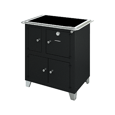 Fogão a Lenha Roma / Chapa Vitrocerâmica / Tripla Combustão / Direito