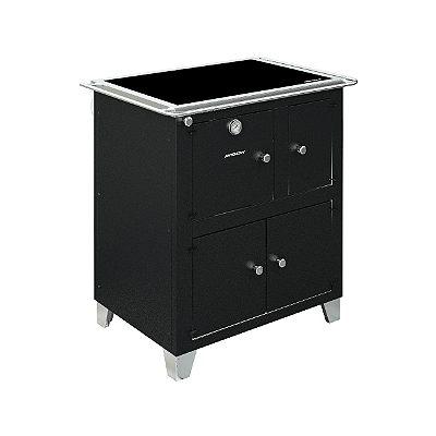 Fogão a Lenha Roma / Chapa Vitrocerâmica / Tripla Combustão / Esquerdo