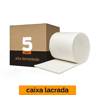 Rolo Manta de Fibra Cerâmica — Isolamento Térmico — Alta Densidade — Espessura 5 mm