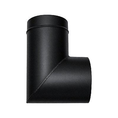 Curva 90° — Soldada — Para Chaminé — Ø 115 mm — Preto