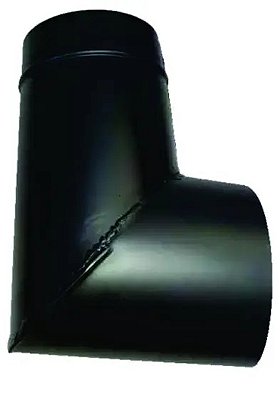 Curva 90° / Soldada / Para Chaminé / Ø 115 mm / Preto