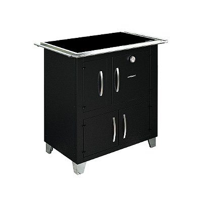 Fogão a Lenha Montreal / Chapa Vitrocerâmica / Tripla Combustão / Direito