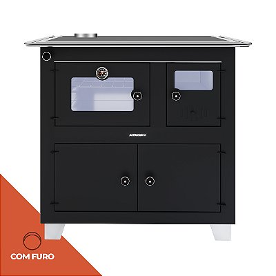 Fogão a Lenha Alabama / 79 X 48 / Saída Esquerda na Chapa