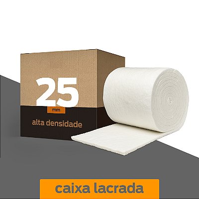 Rolo Manta Fibra-Cerâmica / Isolamento Térmico / Alta Densidade / Espessura 25 mm
