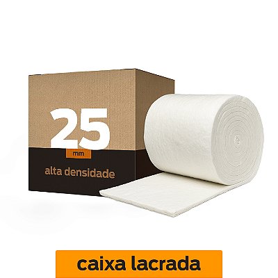 Rolo Manta de Fibra Cerâmica — Isolamento Térmico — Alta Densidade — Espessura 25 mm
